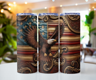 BALD EAGLE LEATHER STYLE BACKGROUND