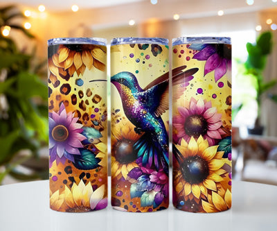 PRETTY HUMMINGBIRD IN FLOWERS