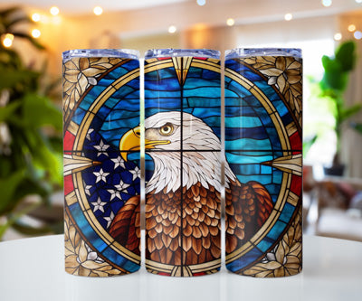 USA STAINED GLASS FLAG